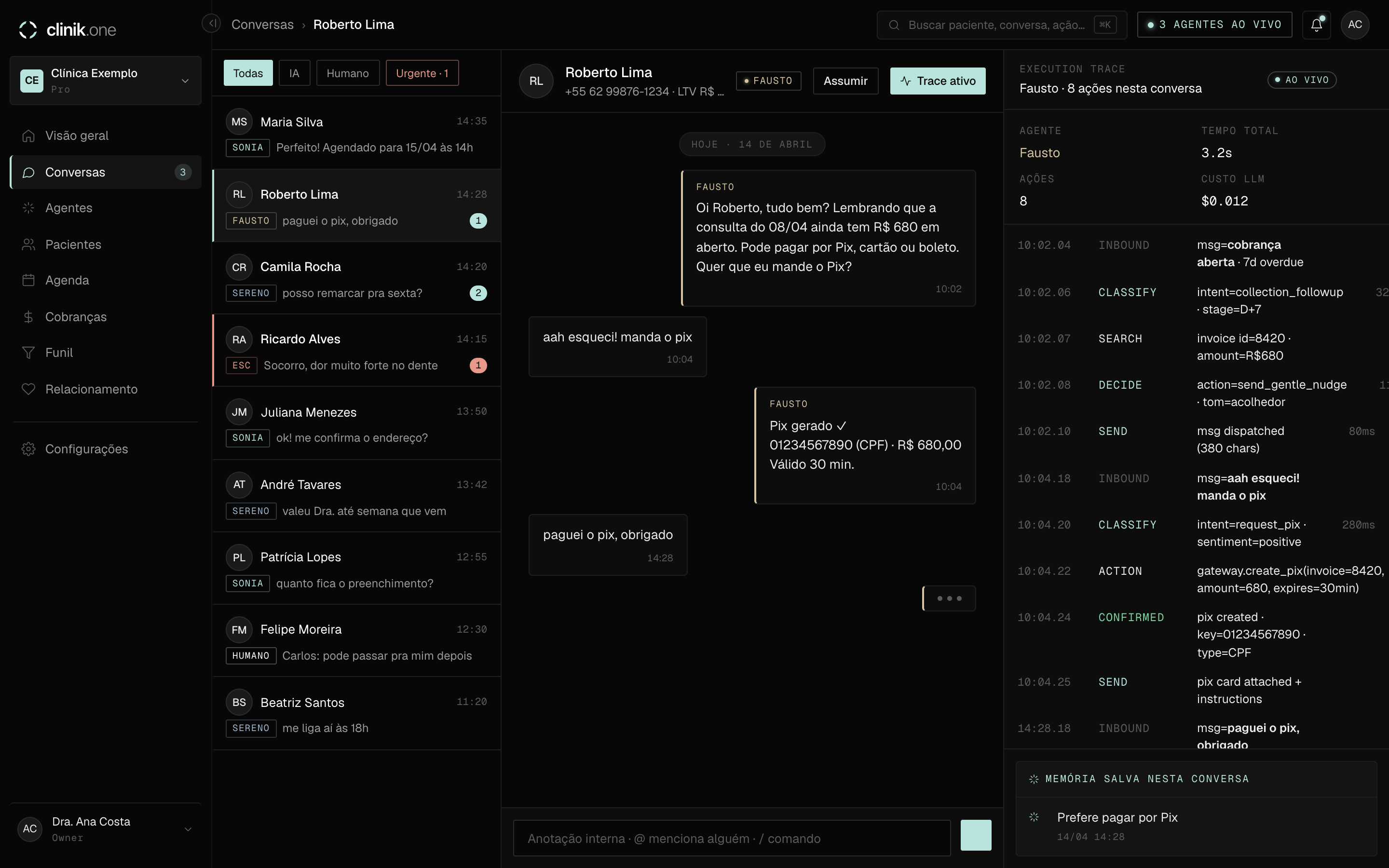 Conversations screen — WhatsApp